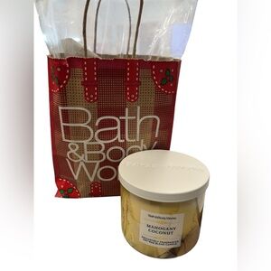 Bath & Body Works Mahogany Coconut 3-wick Candle